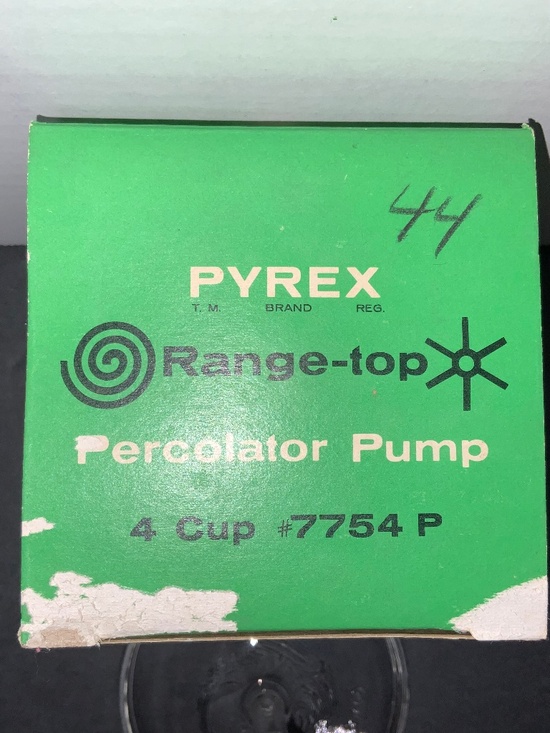 Pyrex NEW OLD STOCK Percolator Pump Range-top 4 Cup #7754 P Glass Corning Parts - Picture 4 of 5